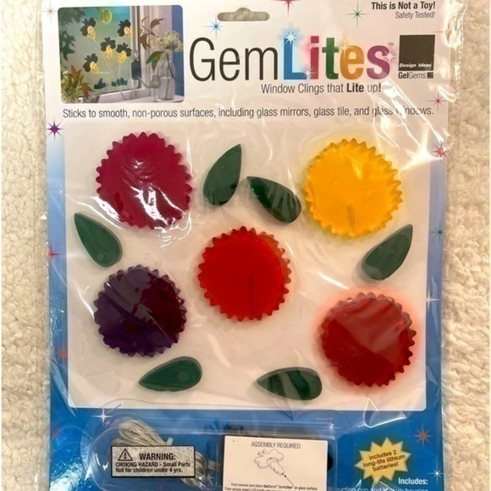 Design Ideas GemLites "Flowers" Light UP Window Clings